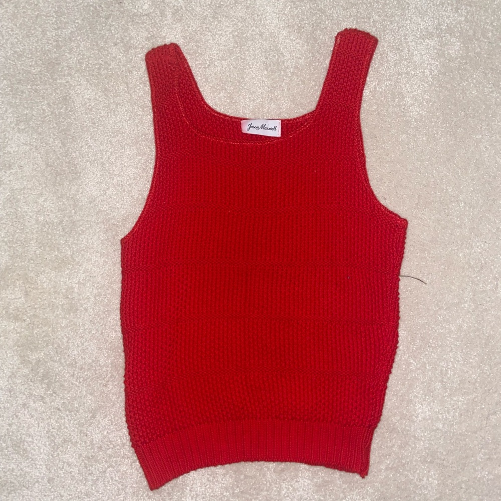 Jason Maxwell Red Knit Tank Camisole